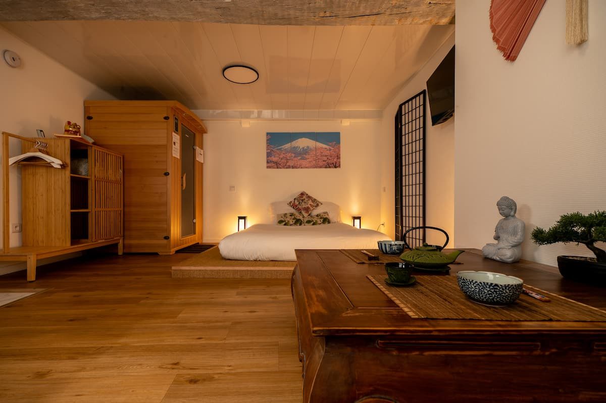 Studio japonais avec sauna infrarouge privé